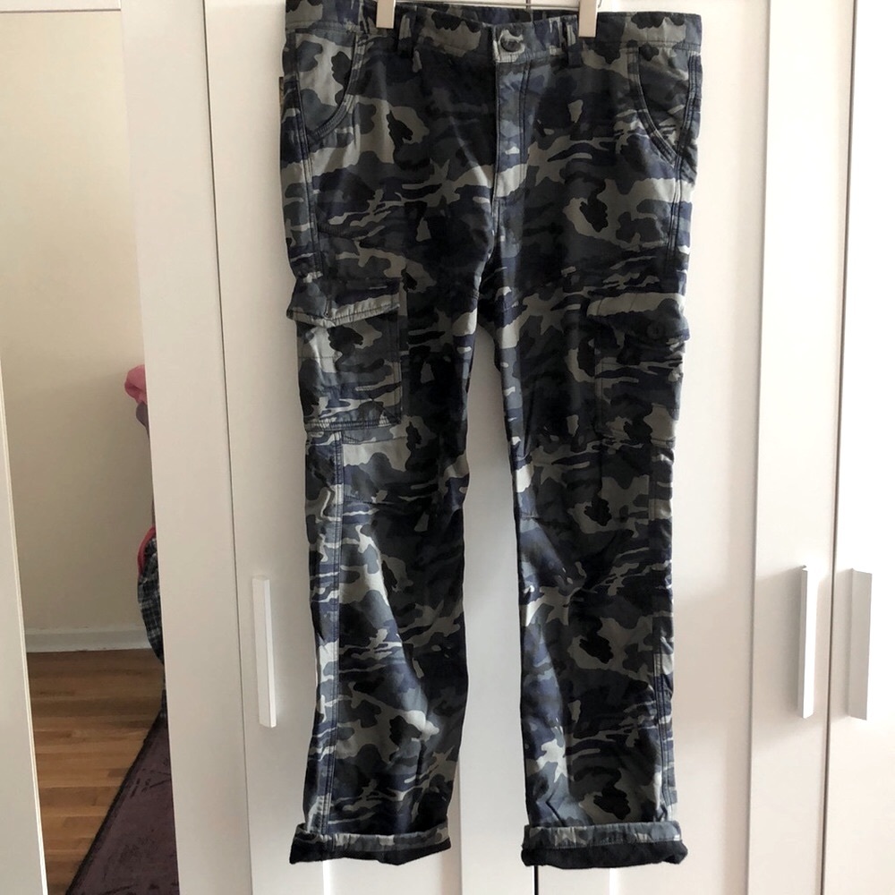 Camouflage Fleece Cargo Pants